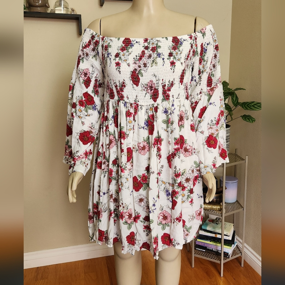 OFF THE SHOULDER FLORAL MINI